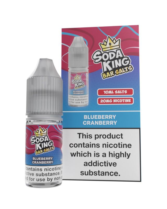 Soda King Nic Salt 10ml - Box of 10 - Wolfvapes.co.uk-Blueberry Cranberry