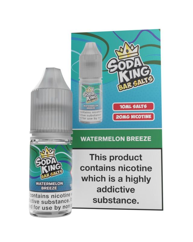 Soda King Nic Salt 10ml - Box of 10 - Wolfvapes.co.uk-Watermelon Breeze