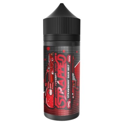 Strapped 100ML Shortfill - Wolfvapes.co.uk-Strawberry Sour Belt