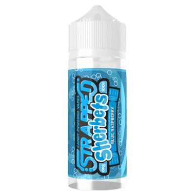 Strapped Sherbets 100ML Shortfill - Wolfvapes.co.uk-Blue Raspberry