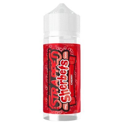 Strapped Sherbets 100ML Shortfill - Wolfvapes.co.uk-Cherry