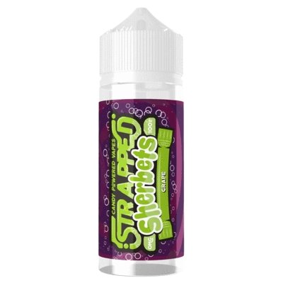 Strapped Sherbets 100ML Shortfill - Wolfvapes.co.uk-Grape