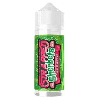 Strapped Sherbets 100ML Shortfill - Wolfvapes.co.uk-Lime Grapefruit