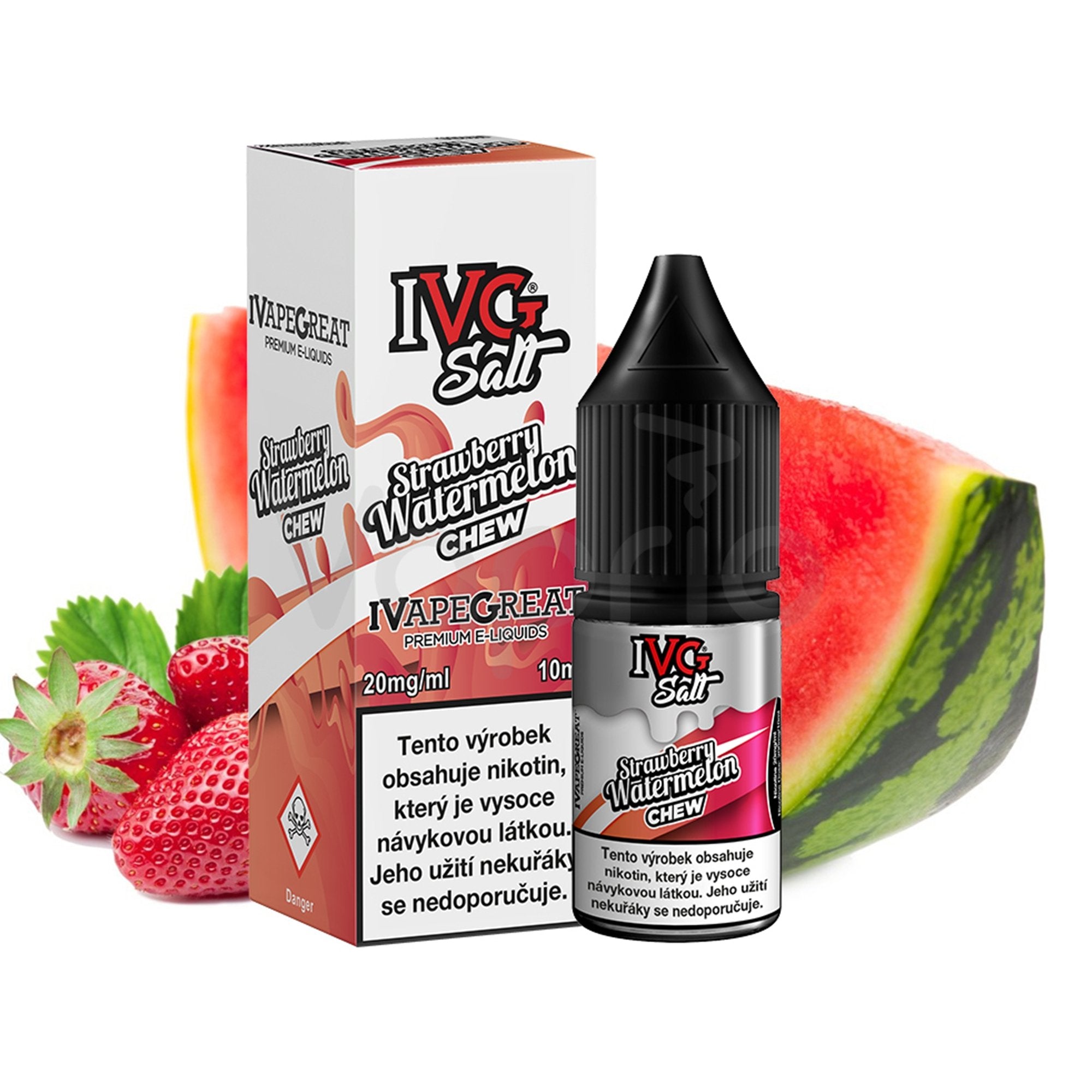 Strawberry Watermelon Chew Nic Salt E-Liquid by IVG | 10ml | Wolfvapes - Wolfvapes.co.uk-20mg