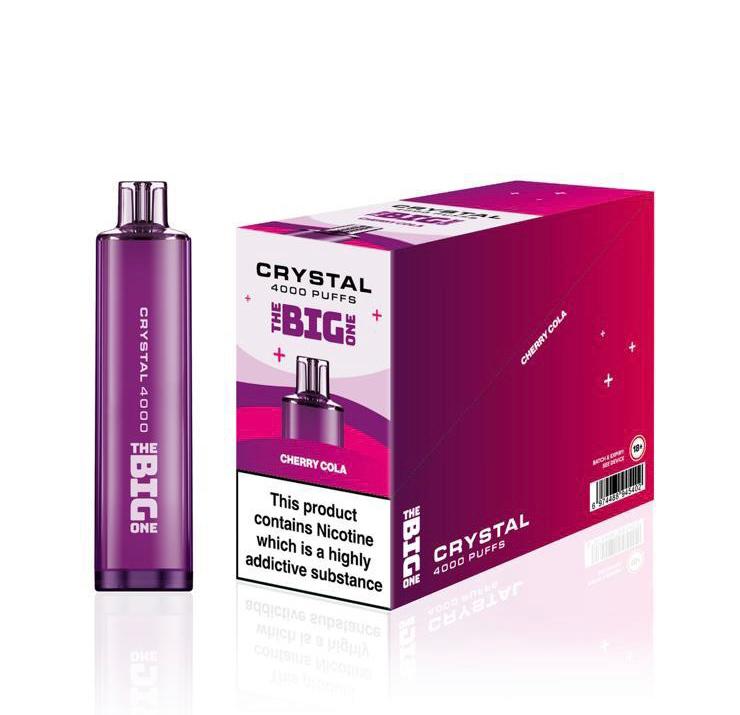 The Big One Crystal 4000 Disposable Vape Pod Box of 10 - Wolfvapes.co.uk-Cherry Cola