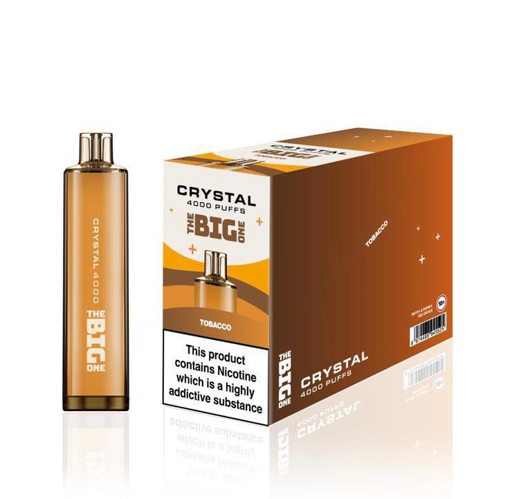The Big One Crystal 4000 Disposable Vape Pod Box of 10 - Wolfvapes.co.uk-Tobacco