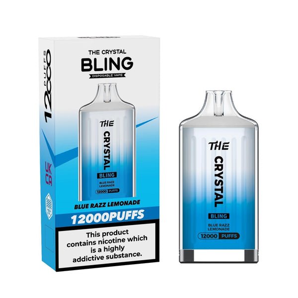 The Crystal Bling 12000 Disposable Vape Puff Pod Kit - Wolfvapes.co.uk-Blue Razz Lemonade