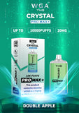 The Crystal Pro Max + 10000 Disposable Vape Puff Pod Bar Box of 10 - Wolfvapes.co.uk-Double Apple