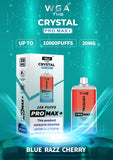 The Crystal Pro Max + 10000 Disposable Vape Puff Pod Bar - Wolfvapes.co.uk-Blue Razz Cherry