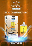 The Crystal Pro Max + 10000 Disposable Vape Puff Pod Bar - Wolfvapes.co.uk-Pineapple Ice