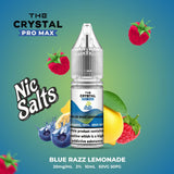 The Crystal Pro Max Vape Nic Salts 10ml - Box of 10 - Wolfvapes.co.uk-Blue Razz Lemonade