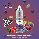 The Crystal Pro Max Vape Nic Salts 10ml - Box of 10 - Wolfvapes.co.uk-Blueberry Cherry Cranberry