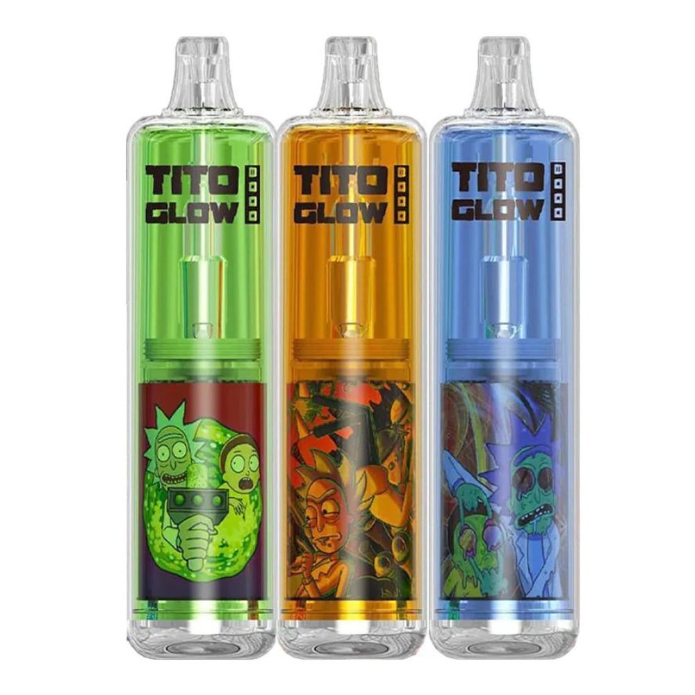 Tito Glow 8000 Disposable Vape Pod Device - Wolfvapes.co.uk-Banana Ice