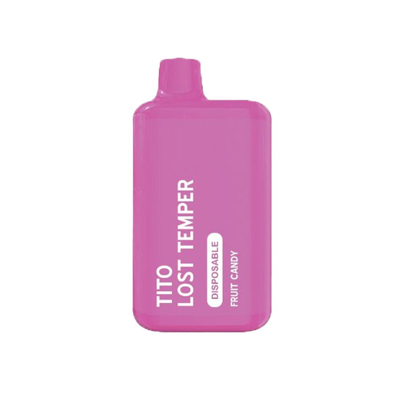 Tito Lost Temper 3500 Disposable Vape Pod Box of 10 - Wolfvapes.co.uk-Red Apple Ice