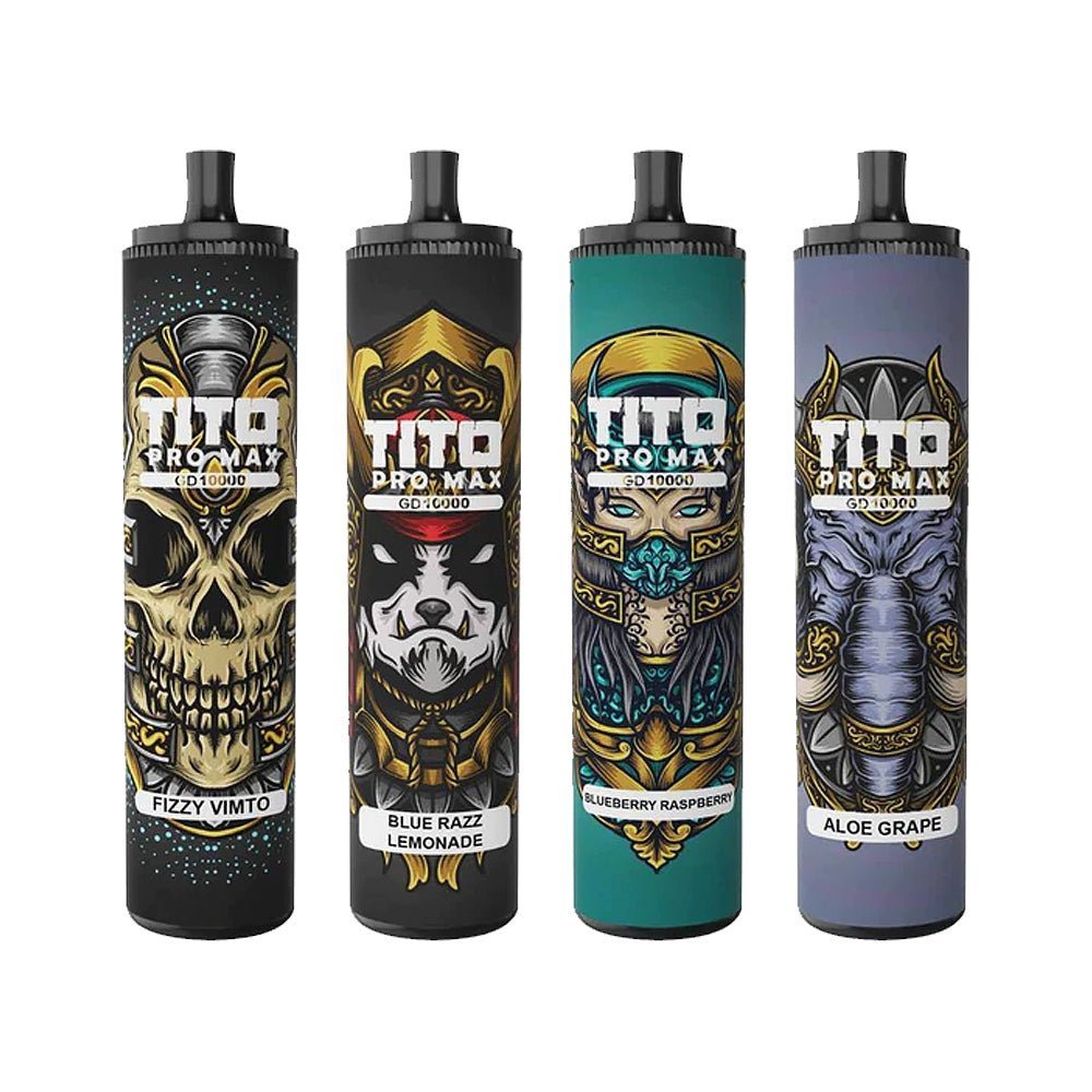 Tito Pro Max GD 10000 Disposable Vape Pod Pen Box of 10 - Wolfvapes.co.uk-Blue Razz Lemonade