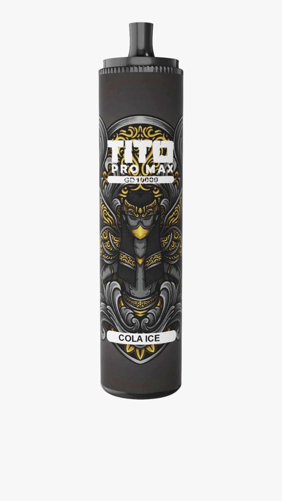 Tito Pro Max GD 10000 Disposable Vape Pod Pen Box of 10 - Wolfvapes.co.uk-Cola Ice