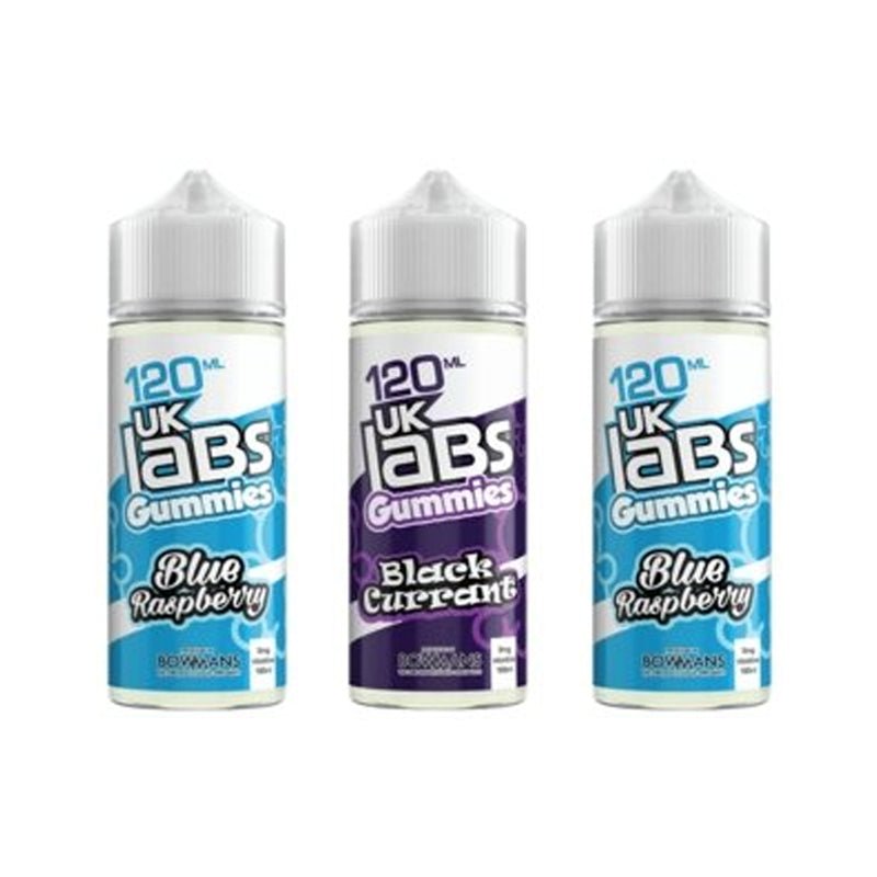 Uk Labs Gummies 100ml Shortfill - Wolfvapes.co.uk-Blue Rasberry