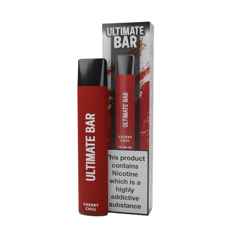 Ultimate Bar Disposable Vape Pod Kit 600 Puffs | 20mg | Wolfvapes - Wolfvapes.co.uk-Cherry Chill