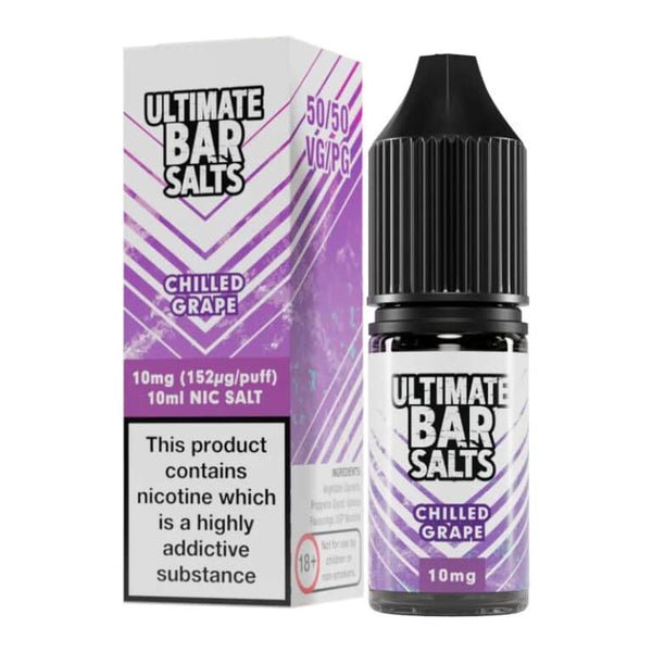 Ultimate Bar Salt E-liquids Nic Salts-10ml- Box of 10 - Wolfvapes.co.uk-Chilled Grape