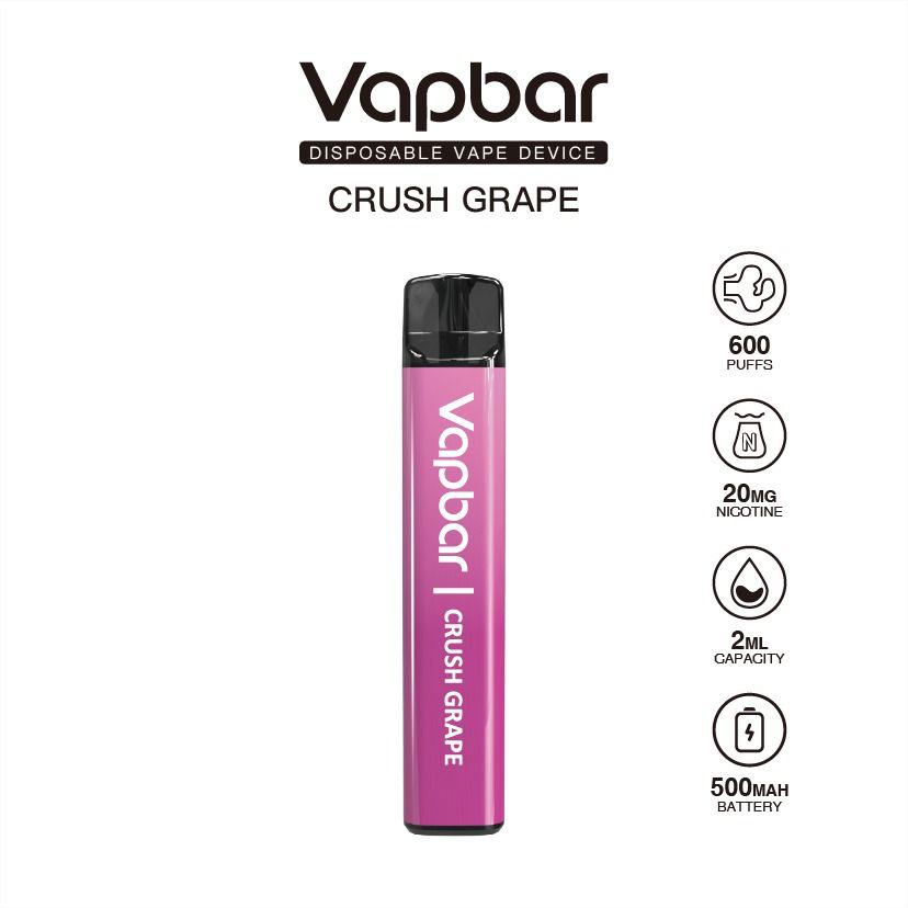 Vapbar 600 Disposable Vape Pod Pen Device - Wolfvapes.co.uk-Tropical Punch