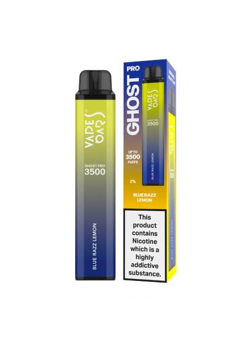 Vape Bar Ghost Pro 3500 Disposable Vape Pod - 20mg - Wolfvapes.co.uk-Blue Razz Lemonade