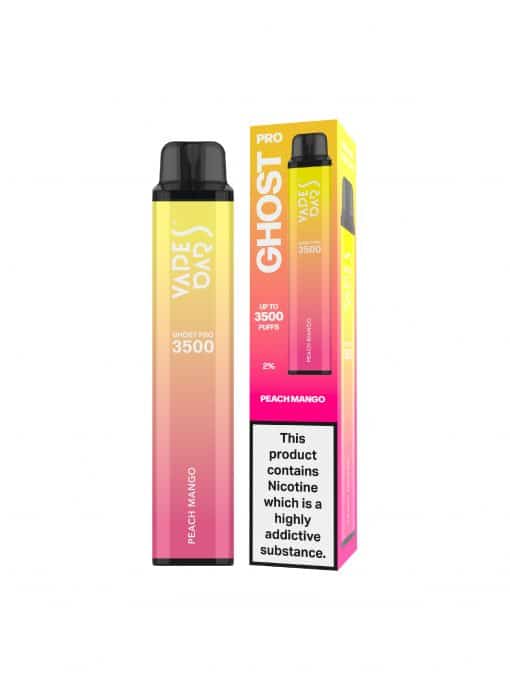 Vape Bar Ghost Pro 3500 Disposable Vape Pod - 20mg - Wolfvapes.co.uk-Peach Mango