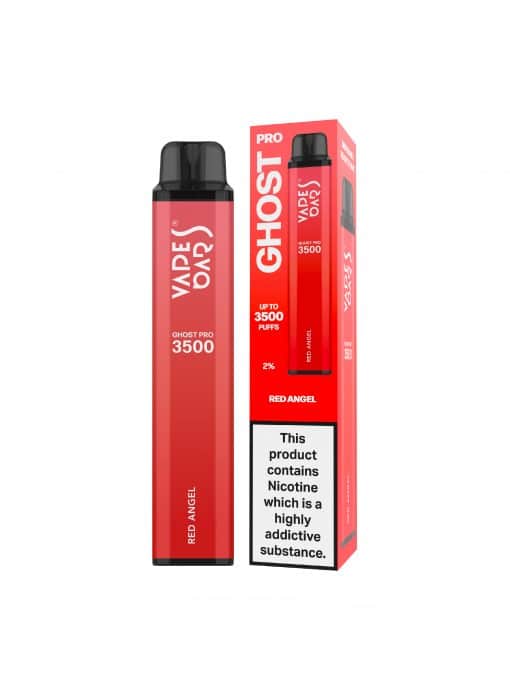 Vape Bar Ghost Pro 3500 Disposable Vape Pod - 20mg - Wolfvapes.co.uk-Red Angle