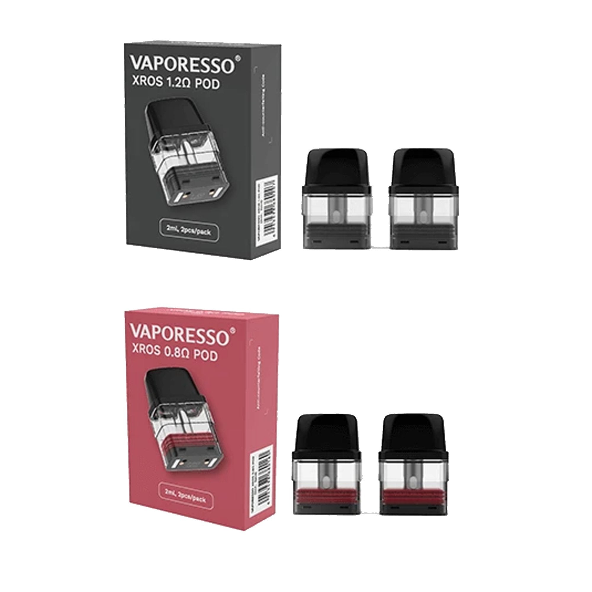 Vaporesso XROS Replacement Pods | 2 Pack | Wolfvapes - Wolfvapes.co.uk-0.8OHM XROS POD