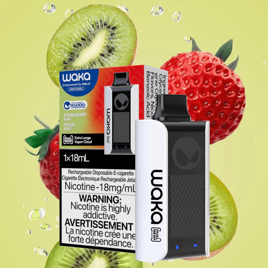 Waka Sopro 10k Disposable Vape Pod Puff Bar Device - Wolfvapes.co.uk-Strawberry Kiwi