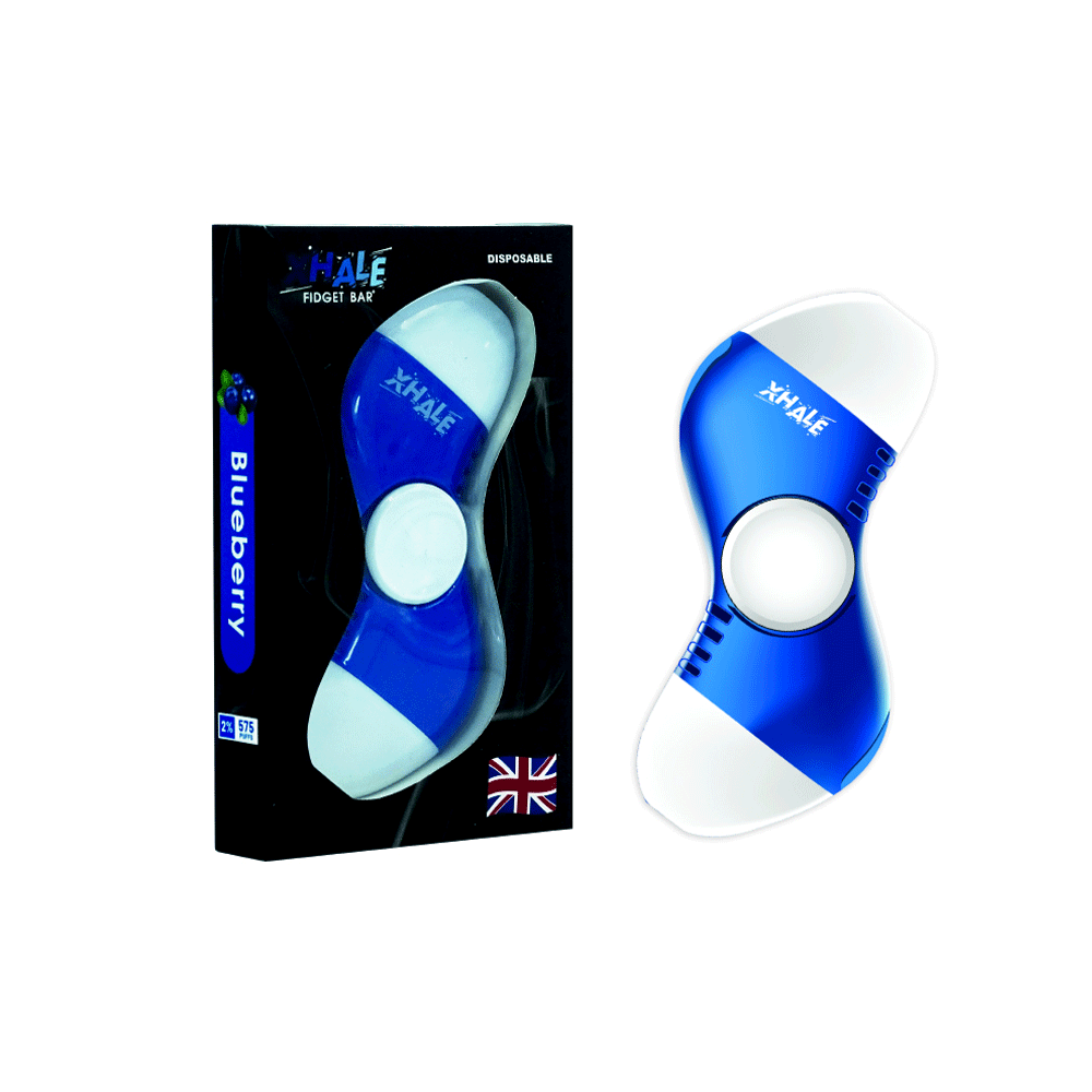 Xhale Fidget Spinner 575 Disposable Vape Pod Box of 10 - Wolfvapes.co.uk-Blueberry